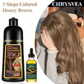 Chrysvea-16.91oz Hair Dye Shampoo And Rosemary Hair Care Essential Oil Combination Hair Dye Set, 7-In-1 Hair Dye Shampoo And 100% White Hair Coverage - Herbal Ingredient Hair Dye Shampoo, Suitable for Both Men And Women, Long-Lasting Coverage