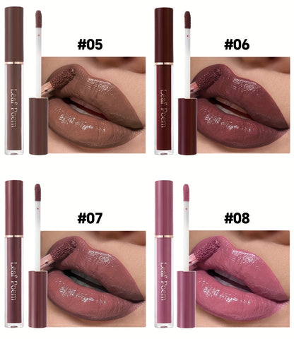 Lip Gloss Set 12pcs Long-Lasting Moisturizing Waterproof - High Color Payoff Non-Stick Non-Fading Formula for All Skin Tones - Hydrating Glossy Lip Makeup for All-Day Wear - Perfect Holiday Gift Set