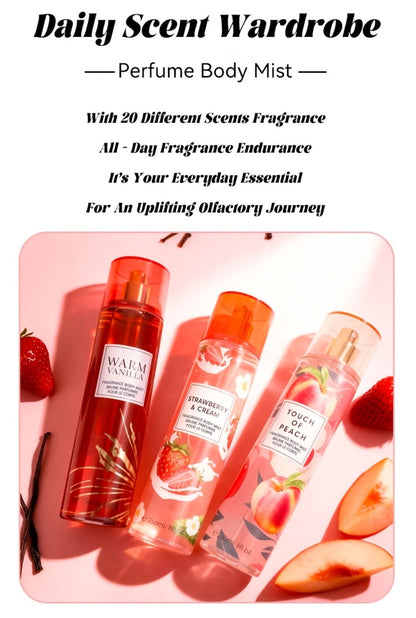 Body Mist for Women Long Lasting Fragrance Hair & Body Spray 8 Fl Oz 236ml Lightweight Floral Fruity Sweet Perfume Mist 14 Scents Daily Use Date Night Gift for Her