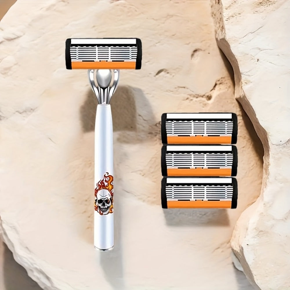 The Traditional Razor for Men Boasts a Comfortable Grip, Sharp And Long-Lasting Stainless Steel Blades, an Enhanced Shaving Experience, And a Remarkably Smooth And -Free Shave. It Is an Essential Grooming for Men