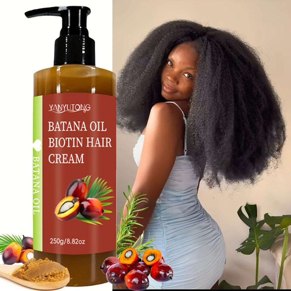 Batana Oil Unrefined Honduras Hair Treatment 250g Deep Moisturizing Squalane Shea Butter Repairs Dry Damaged Hair Boosts Shine All Hair Types Unisex
