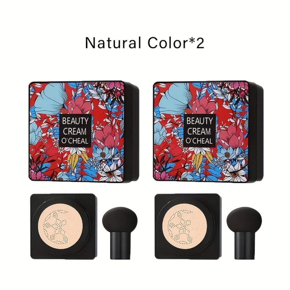 2pcs Moisturizing BB Cream Base Mushroom Air Mat Puff - Moisture Retaining CC Cream Base - Complete Coverage Makeup, Perfect Gift for Mother's Day