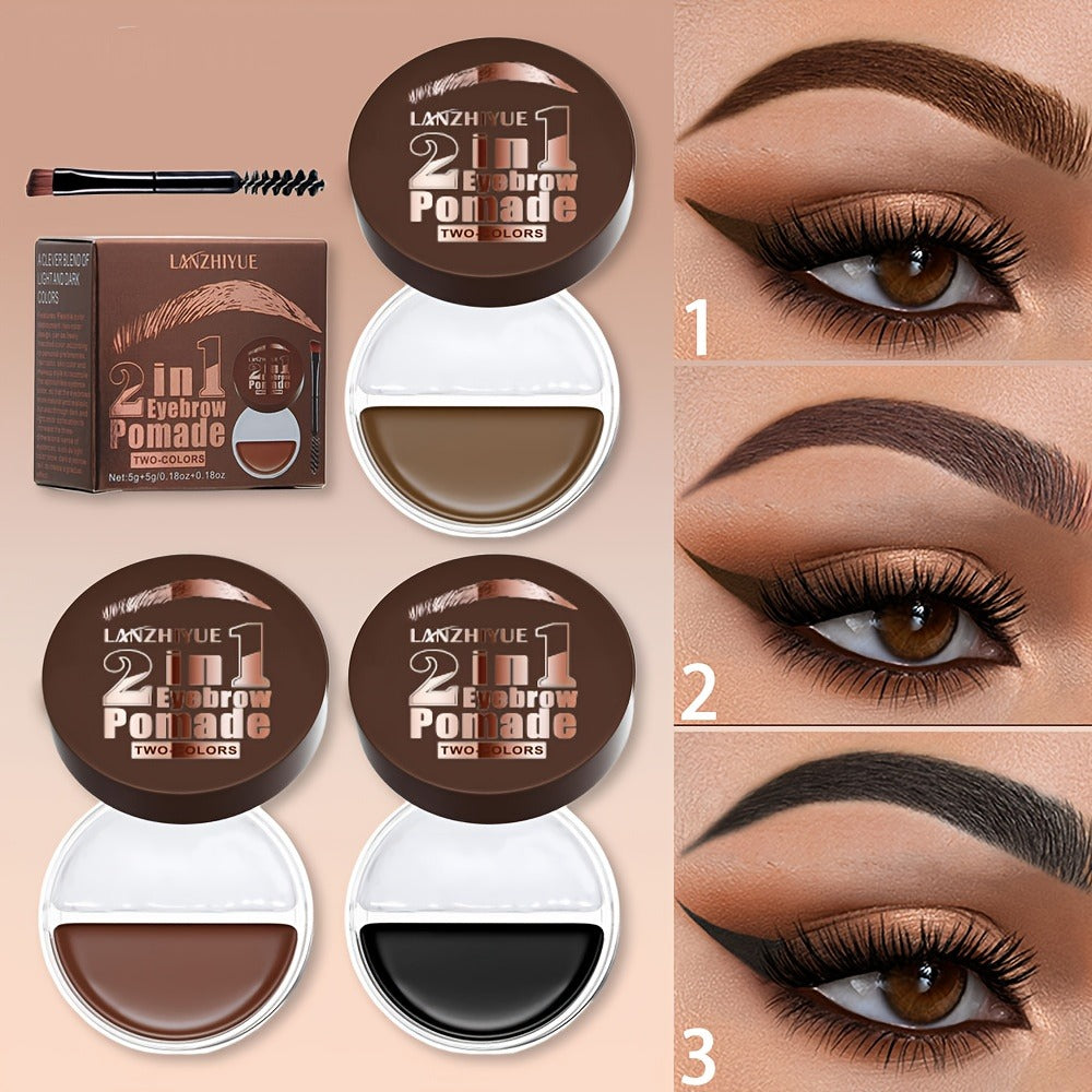 3D Eyebrow Pencil Microblading Brow Pen - Waterproof Sweat-Proof Long-Lasting Bold Precise Brow Definer with Brush Applicator for All Skin Types Natural Look