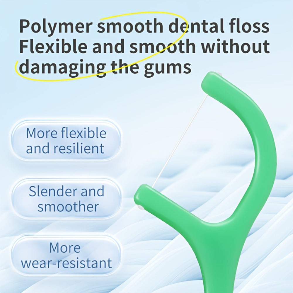 Mint Flavored Dental Floss Stick - Portable Ultra-fine Dental Floss - Highly Attractive Disposable Cleaning Dental Floss - Personal Care - Oral Care - Interdental Cleaning Products - Dental Floss, Interdental Brush