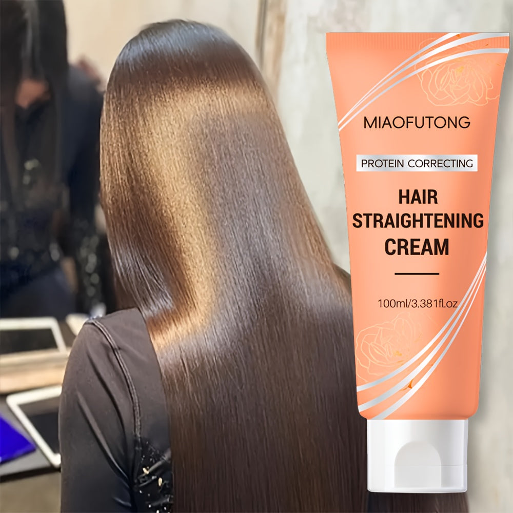 3.38oz Protein Straightening Cream - Moisturizing & Smoothing, Hair, Deeply & Strengthens Hair, Deep Hydration, Improves Frizz, Non-Greasy, Suitable for All Hair Types Valentine'S Day Gift