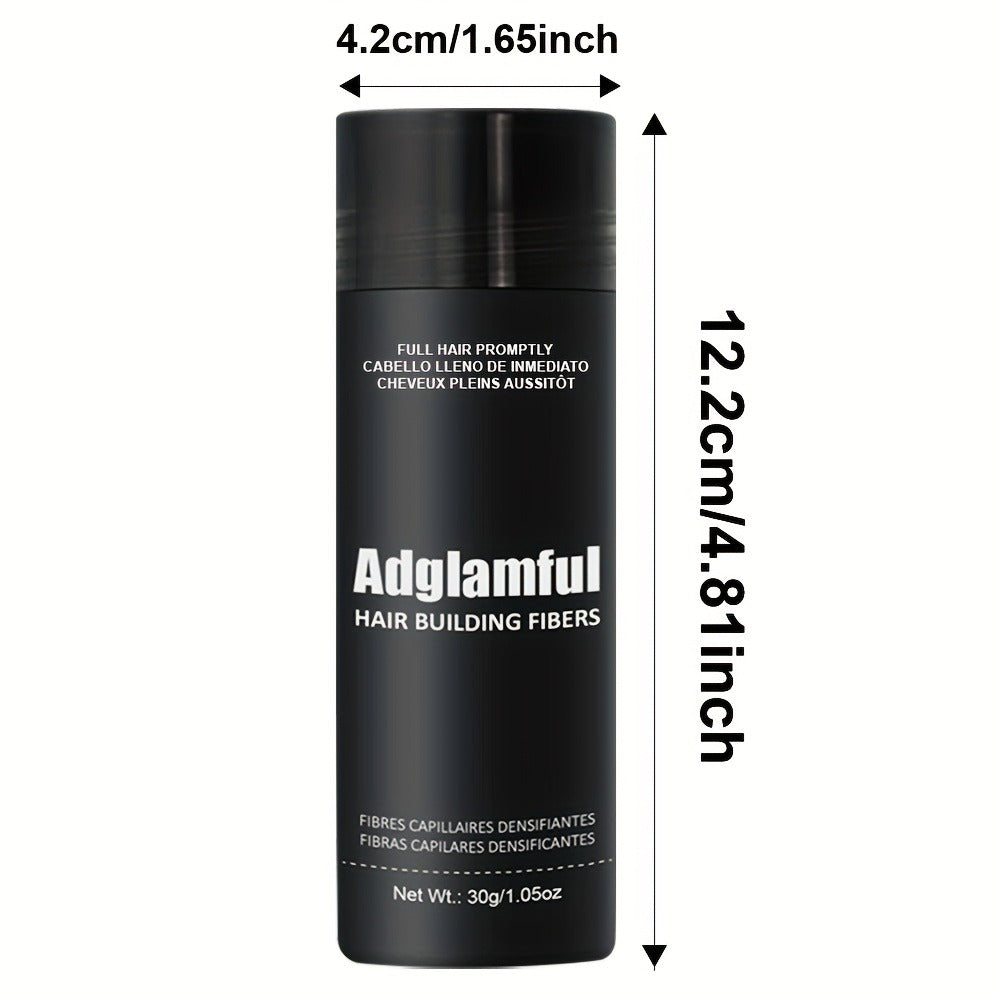Hair Building Fibers 30g Large Size - Natural Look Thinning Hair Concealer for Volume & Thickness | Covers Hairline | Unisex | Black & Dark Brown