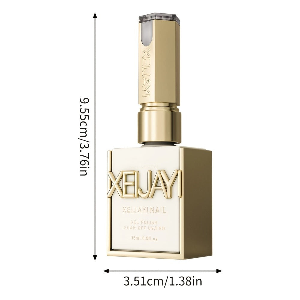 XEIJAYI Golden-Plated Bottle Silvery-Red Shattered Flash --- Nail Gel Silvery-Red Shattered Super Bright Explosive Shattered Sparkling Gel Nail Polish, Long-Lasting High Saturation Firm Gel Suitable for Salon Manicure Women'S Christmas Gift