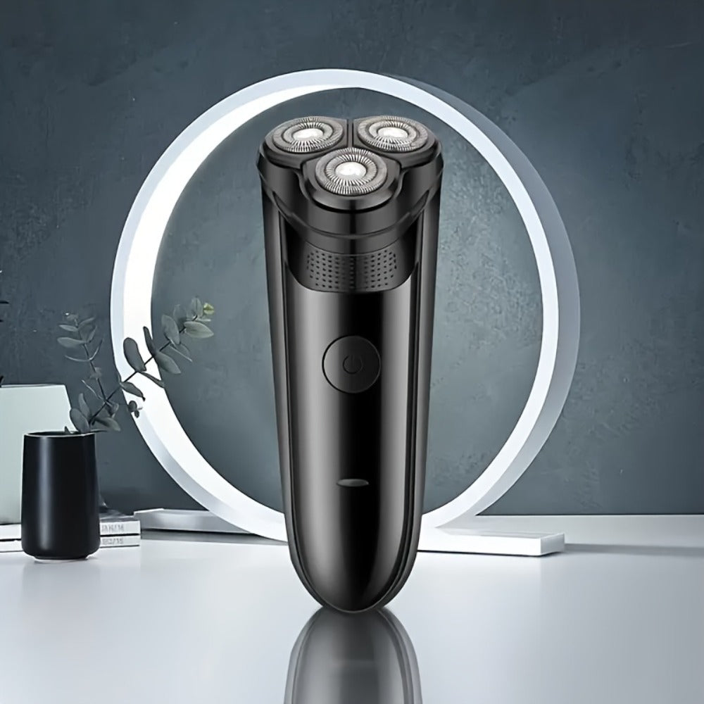 Electric Shaver for Men — Multifunctional Rotary Shaver, USB Rechargeable Grooming Kit for Daily Shaving & Travel | Cordless Men's Electric Razor Blue & Black