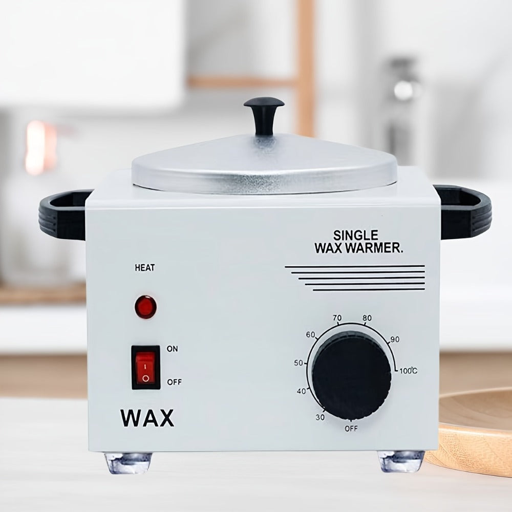 Wax Heater Warmer Electric Hot Facial Skin Hair Removal Pot SPA Tool Salon Adjustable Temperature Single-Wax Warmer(US)
