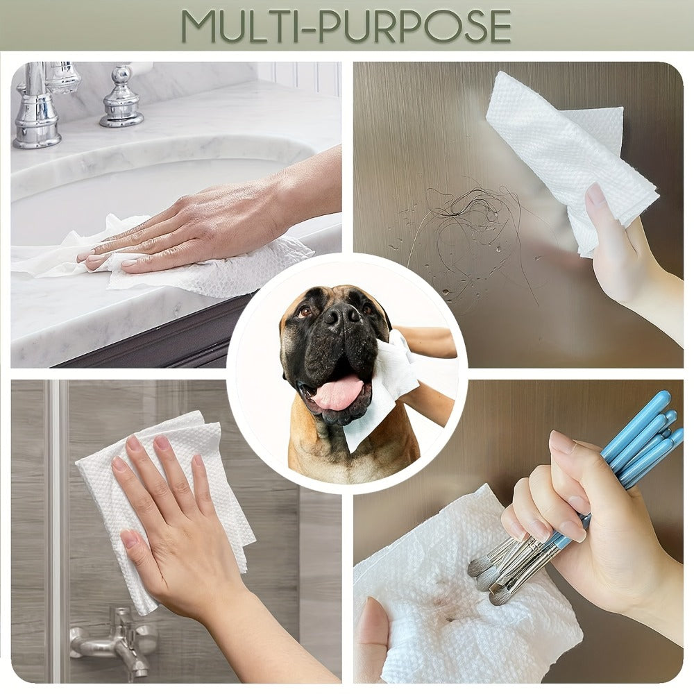 1/2/4pcs Disposable Face Towels Extra Thick Soft Cleansing Face Towels For Sensitive Skin, Makeup Remover, Cleansing, Care, Travel 10×12 Inch 60pcs/box