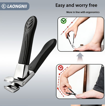 Toenail Clipper Set 7 Piece — Professional Nail Care Kit for Ingrown & Thick Toenails, Angled Head Curved Blade Clippers, Nail File, Cuticle Nipper & Dead Skin Tool | Men Women Elderly