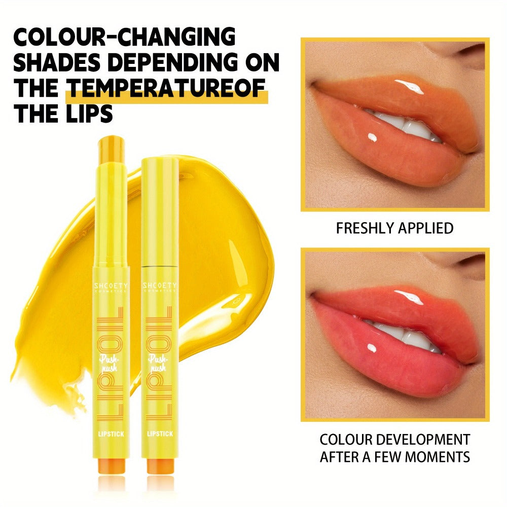 Lip Gloss Set 6 Pcs Neon Colors Moisturizing Press-On Lipstick Glossy Finish Long-Lasting Lip Makeup Gift Set for Women Valentine's Day