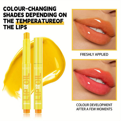 Lip Gloss Set 6 Pcs Neon Colors Moisturizing Press-On Lipstick Glossy Finish Long-Lasting Lip Makeup Gift Set for Women Valentine's Day