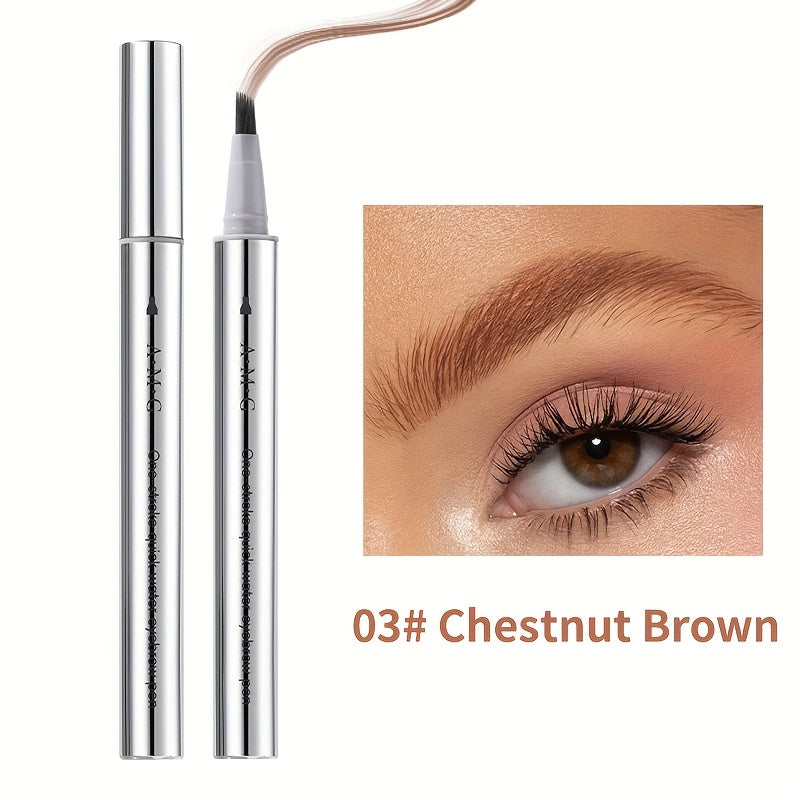 Fluffy Eyebrow Pen Quick-Dry Waterproof Long-Lasting - Natural Wild Brow Look Instant Shape Sweat & Fade Resistant Portable Brow Pen for Travel Festival Party