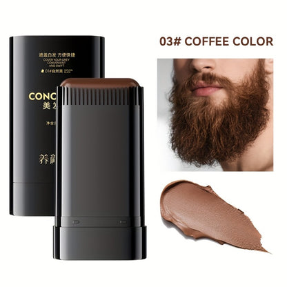 Hair Color Stick for Gray Hair Coverage - Waterproof Sweatproof Root Concealer, Non-Clumping Long-Lasting Formula, Built-in Comb Applicator for Even Color, Black & Brown Shades