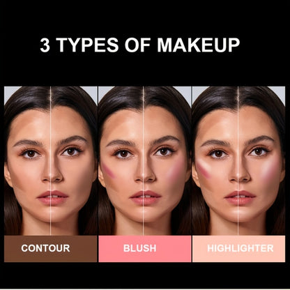 3-in-1 Makeup Stick Set 6pcs — Blush, Eye Shadow & Highlighter Stick, Waterproof Long-Lasting, Moisturizing Pink & Brown Shades, Multi-Use Color Correcting for All Skin Tones