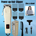 1PCProfessional Hair Clipper Kit for Home & Salon Use - Durable Stainless Steel Blade, Digital Display, USB Rechargeable - Perfect Gift for Father's Day, Valentine's, Birthday, Holidays & Friends