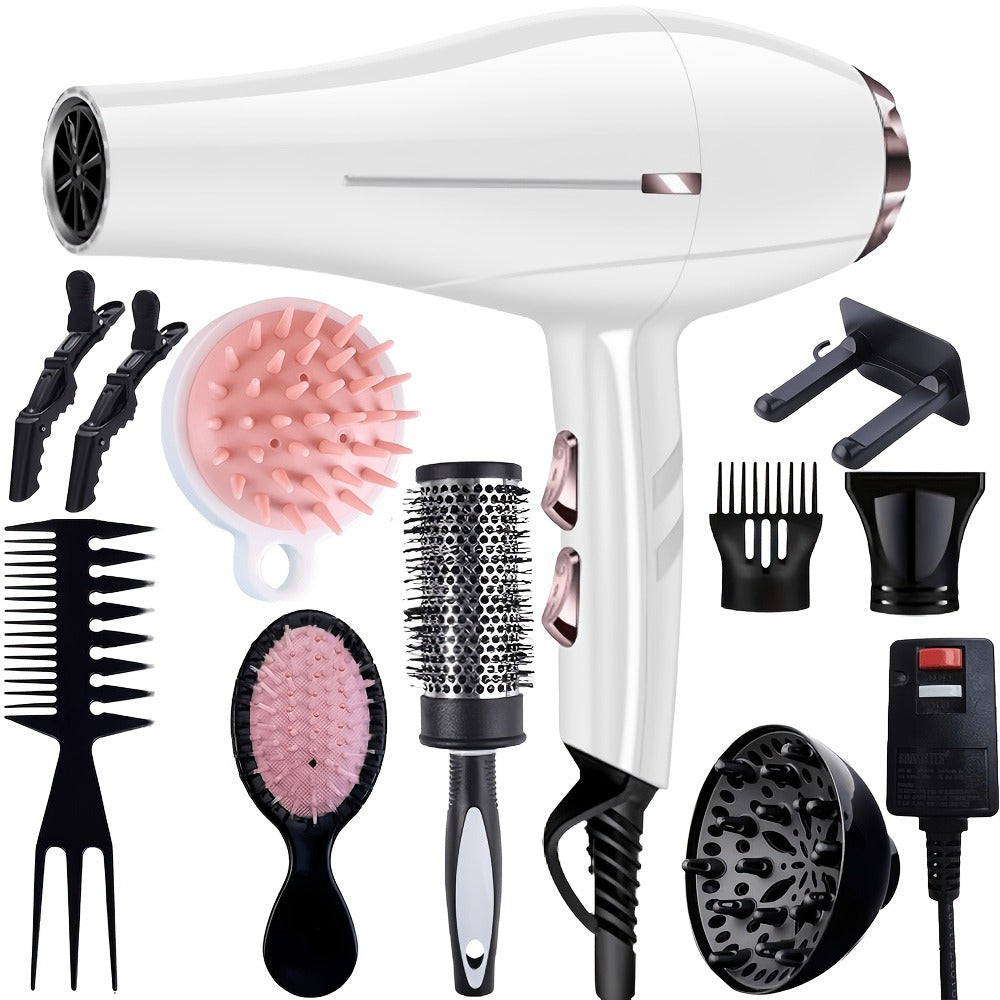 MORFONE All-in-one High-end Home Professional Hair Dryer. A Hair Dryer Set with Various Accessories Such As A Comb, Hair Clip, And Nozzle. Suitable for Family Or Travel Use- Hair Care Festive&Festival Gift for Loved Ones