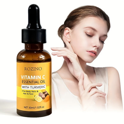 Turmeric & Vitamin C Skincare Set 5pcs - Hydrating Brightening Moisturizing Cream for Face Hand & Foot Care Instant Hydration Plumping Softening Smoothing