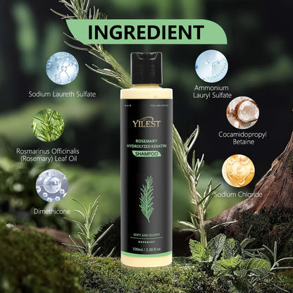 Rosemary Volumizing Shampoo — Enriched with Rosemary Extract, Amino Acids & Plant Squalane for Luxurious, Fuller & Healthier Hair | Moisturizing Formula for All Hair Types