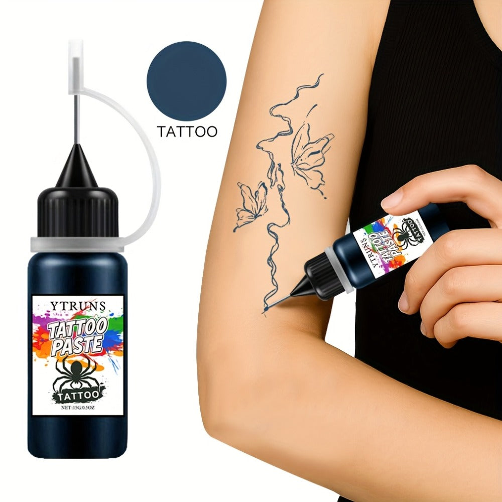YTRUNS Temporary Tattoo Ink - Fast-Drying Waterproof Tattoo Paint Featuring 7 Bright Colors (Red, Purple, Blue, Green, Orange, Pink) - Gentle Body Art for Celebrations, Festivals