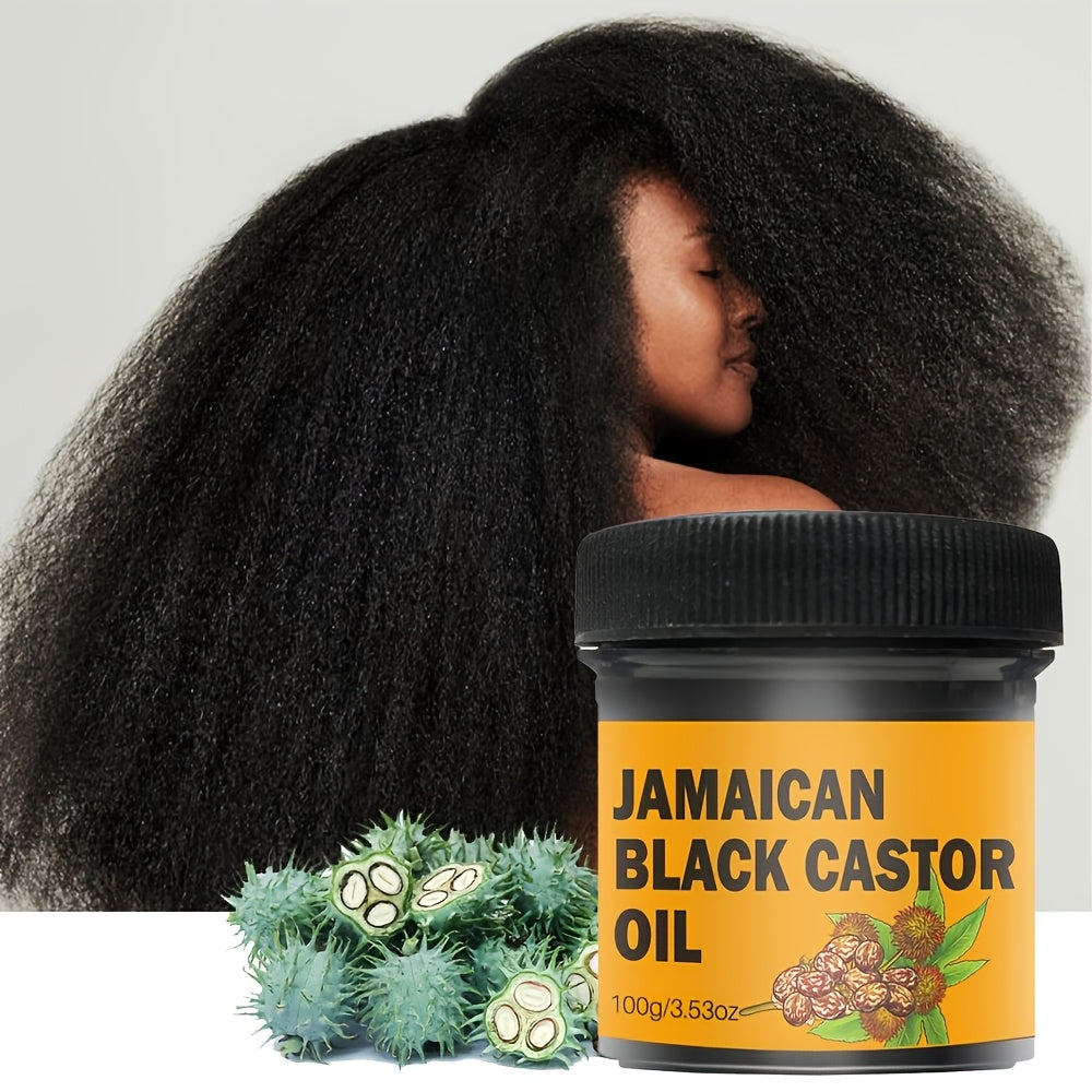 Black Castor Oil Hair Care - Pure Cold Pressed, Hydrating And Nourishing Hair And Scalp Treatment, Increases Hair'S Natural Shine, Makes Hair Look Healthier And Shinier, Suitable For Normal Hair
