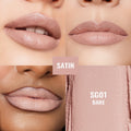 [Nude Satin Finish] Oulac Nude Satin Finish Lipstick Set - Lightweight, Moisturizing, Full Coverage - Valentine's Day Gift for Women