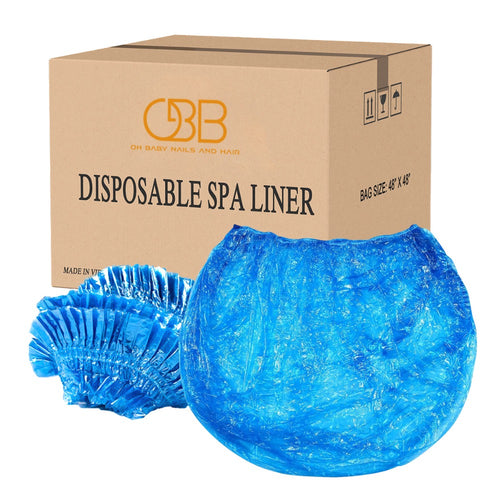 Disposable Pedicure Spa Liners 400PCS Single-Use Plastic Foot Bath Bowl Liners HDPE - Hygienic Nail Salon Foot Soak Bags for Professional & Home Spa Use