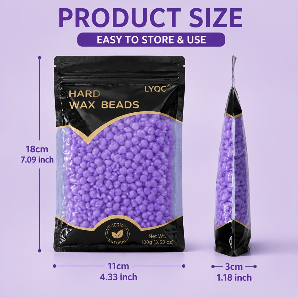 Hair Removal Wax Beads, Professional Hard Wax Beads 1000G with 20 Applicators for Full Body, Gentle Wax Beads Hair Removal, Unisex, Christmas Gift for Men, Makeup