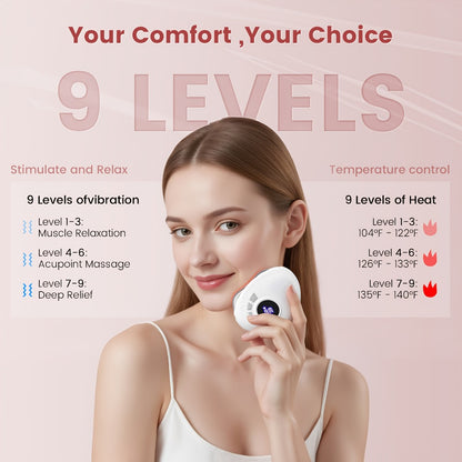Electric Gua Sha Facial Sculpting Tool 9-Speed Vibration & 9-Speed Heat USB Rechargeable - Anti-Aging Skin Lifting Lymphatic Drainage Massager for Face Neck - Home Spa Beauty Device