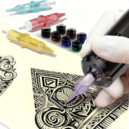 Tattoo Cartridge Needles 50pcs Mixed #12 — Lumentip RL RS RM M1 Stainless Steel, Safety Membrane, Fits All Tattoo Machines & Pens, for Artists & Beginners