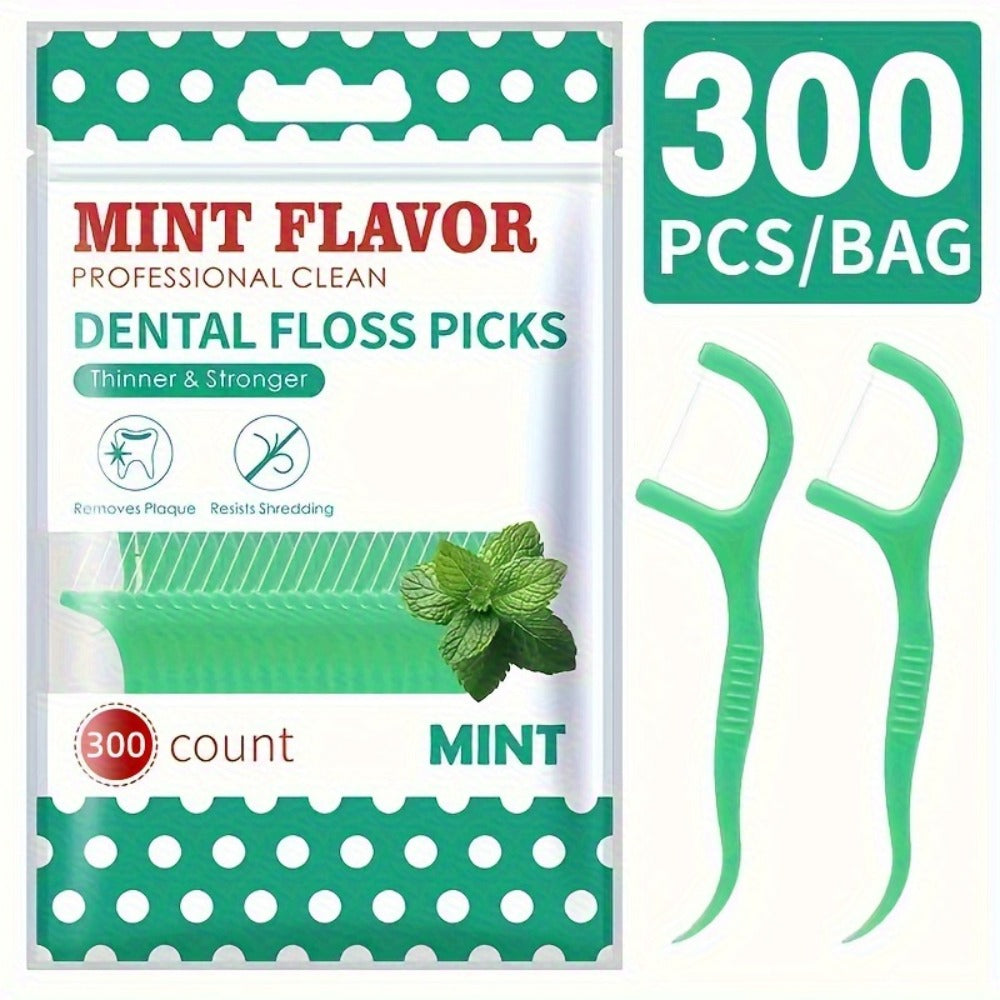Mint Flavored Dental Floss Stick - Portable Ultra-fine Dental Floss - Highly Attractive Disposable Cleaning Dental Floss - Personal Care - Oral Care - Interdental Cleaning Products - Dental Floss, Interdental Brush