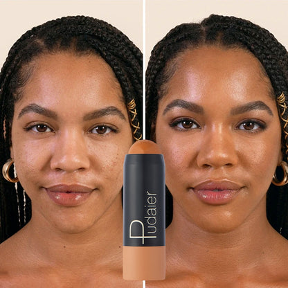Foundation Stick Concealer 2pcs Waterproof Full Coverage Makeup Stick - Long-Lasting, Sweat-Proof, Buildable Formula for Face, Dark Circles & Blemish Correction