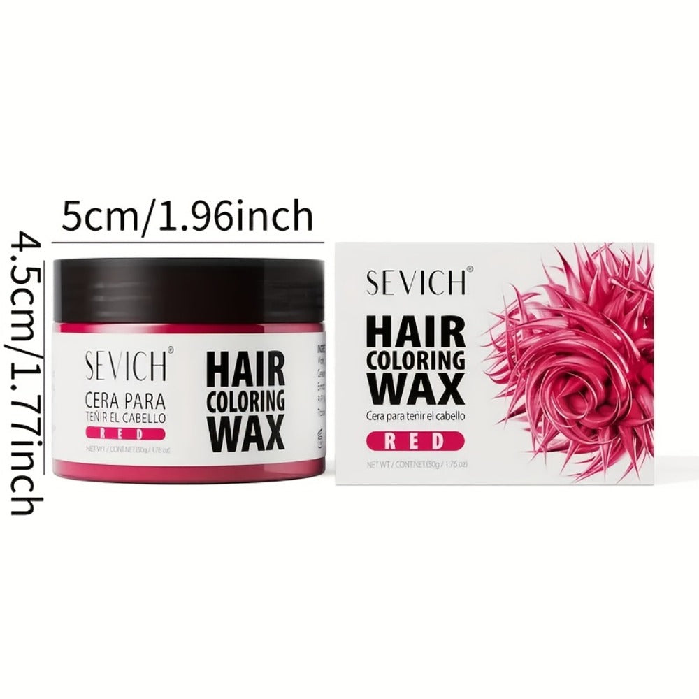 Hair Color Wax Temporary - Instant Hair Dye Wax for Parties Cosplay Festivals - Strong Hold Styling Wax with Vibrant Color for All Hair Types Men Women Kids
