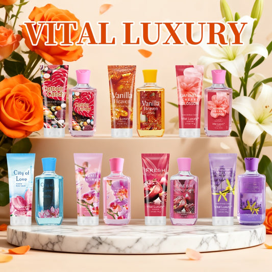 Bath & Body Gift Set 2-Piece – Scented Bath Salt Shower Gel & 2-in-1 Body Lotion | Home Spa Set for Women & Men, 5 Fragrances, Travel Size 88ml+70g | Birthday, Christmas & Holiday Gift