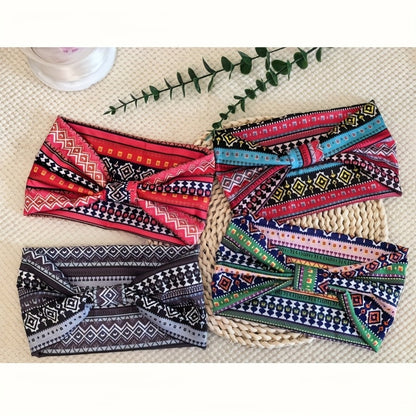 Headbands for Women 8 Pack Wide Floral Turban Head Bands Non-Slip Elastic Boho Hair Wrap for Sports Yoga Running Workout Sweatband Fashion Hair Accessories for Women Men Daily Use Gift Set