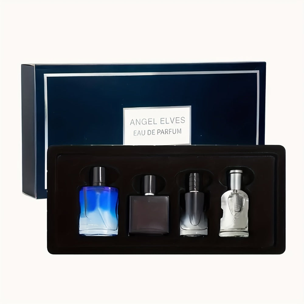 Cologne Gift Set for Men 4-Pack 4 Different Scents Light Fragrance Spray Long Lasting Daily Wear Date Party Father's Day Valentine's Gift Box