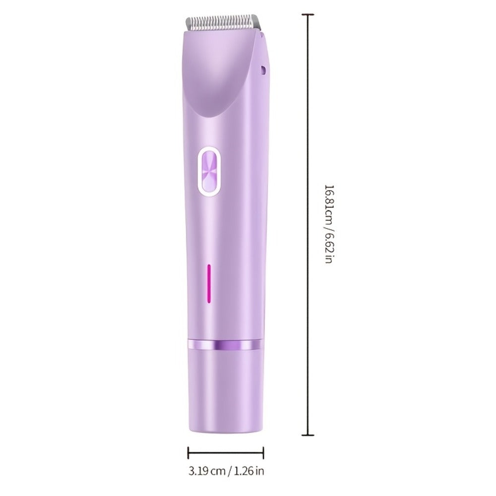 Women'S Dual-Head Electric Shaver, 2-In-1 Trimmer for Bikini Area, Portable And Rechargeable. Includes Precision Trimming Combs for Gentle, Smooth Hair Removal on Face, Arms, Legs, And Bikini Line. Perfect As a Mother'S Day Gift