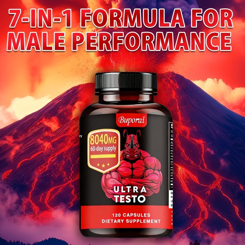 Ultra Testo - with Ashwagandha, Tongkat Ali, Maca Root, Supports Men'S Health, Supplement - 120pcs