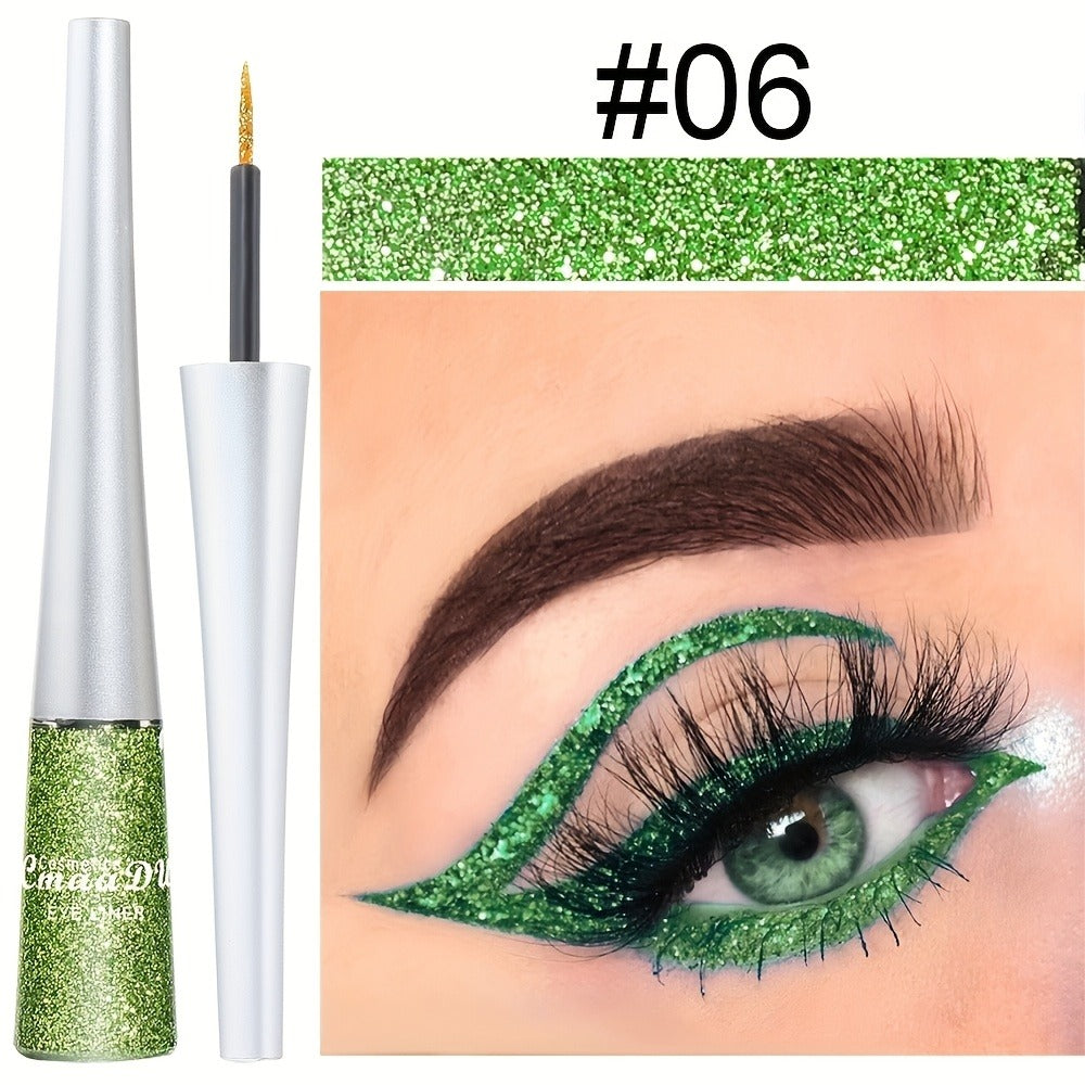 Glitter Liquid Eyeliner Set 16 Colors Sparkling Eye Liner Kit Waterproof Long Lasting Party Stage Festival Makeup Beauty Tool