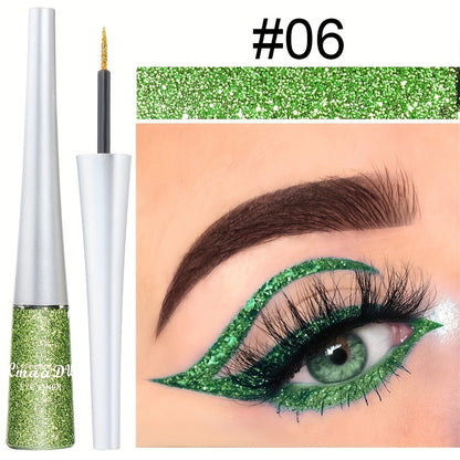 Glitter Liquid Eyeliner Set 16 Colors Sparkling Eye Liner Kit Waterproof Long Lasting Party Stage Festival Makeup Beauty Tool