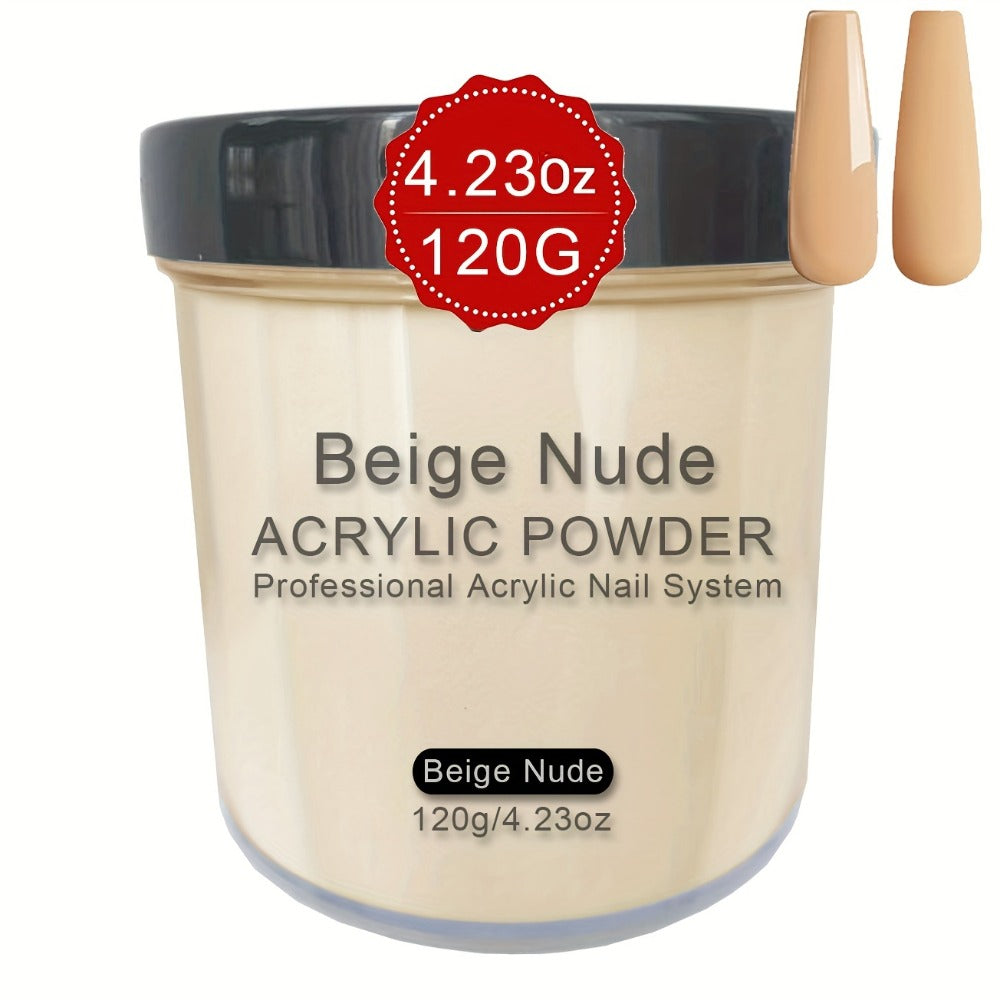 4 Ounces of Nude Blush Acrylic Powder, Beige Nude Acrylic Powder
