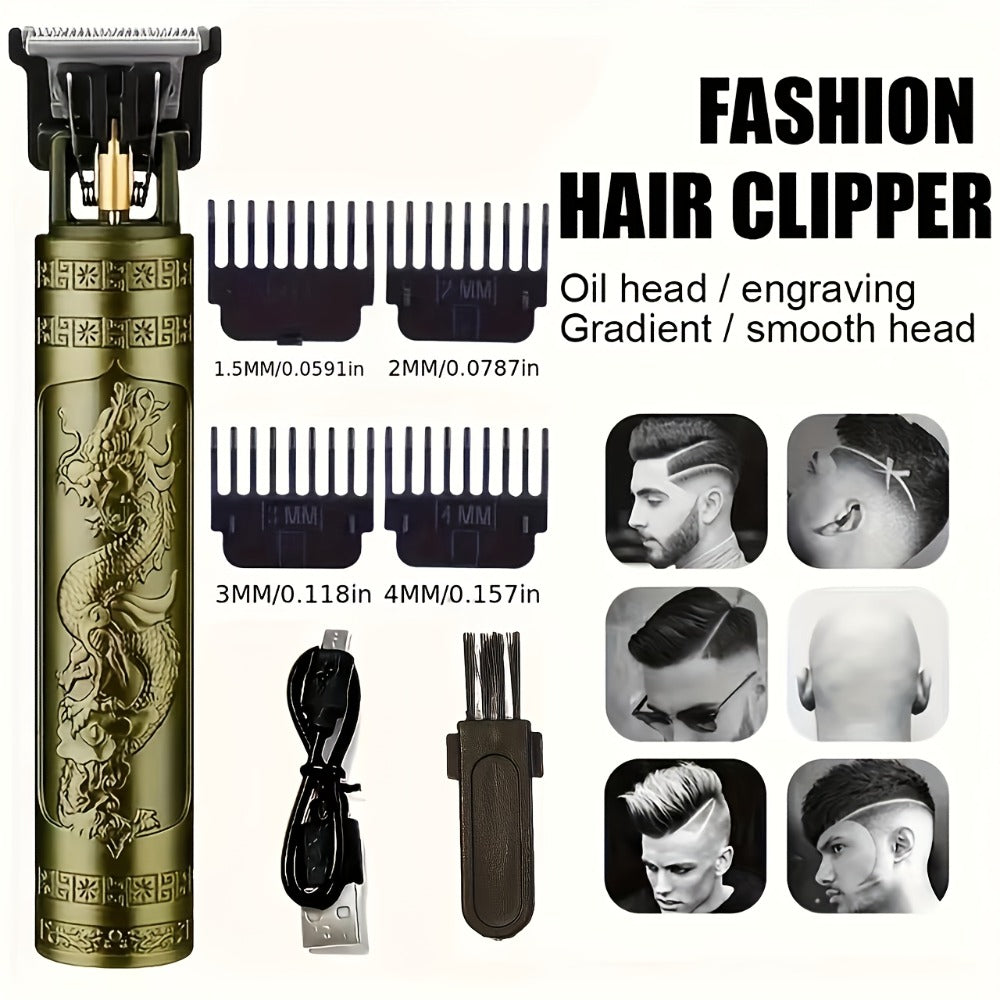 Professional Men'S Beard Trimmer with Zero Contour Design - Rechargeable Lithium Battery, ABS Plastic Body, USB Charging, Includes Limit Comb, Hair Care Accessory | Modern Hair Care | Durable Hair Care, Hair Trimmers