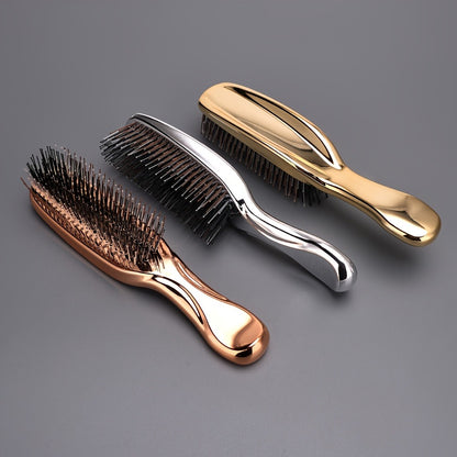 Air Cushion Comb Scalp Massage Brush Anti-Static Detangling Hair Comb Electroplated Hairdressing Comb with Gift Box – Rose Gold, Silver, Gold