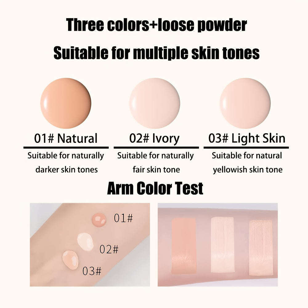 Flawless Face Makeup Kit- BB Cream & Makeup Powder & Brush, Includes Full Coverage Foundation, Moisturizing BB Cream, Waterproof Loose Setting Powder, Brush And Makeup Sponge, Hydrating Formula for All Skin Types | Ideal Halloween & Christmas Gifts