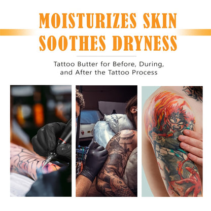 Tattoo Green Soap Cleaning Kit Neebol 8.5oz Concentrated Soap with Squeeze Bottle Moisturizing Balm Cream Lint-Free Wipes Complete Skin Care Set Before After Tattooing