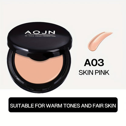 Oil Control Foundation Powder 3 Shades - 24H Full Coverage Waterproof Matte Finish Concealing Pressed Powder for Oily Combination Skin Blemish Pore Minimizing