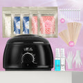 Waxing Kit Hair Removal Women Men Wax Warmer Hair Removal At Home with 5 Bags Wax Beans Body Waxing for Eyebrows Nose Cheeks Arms Bikinis (Family Kit)