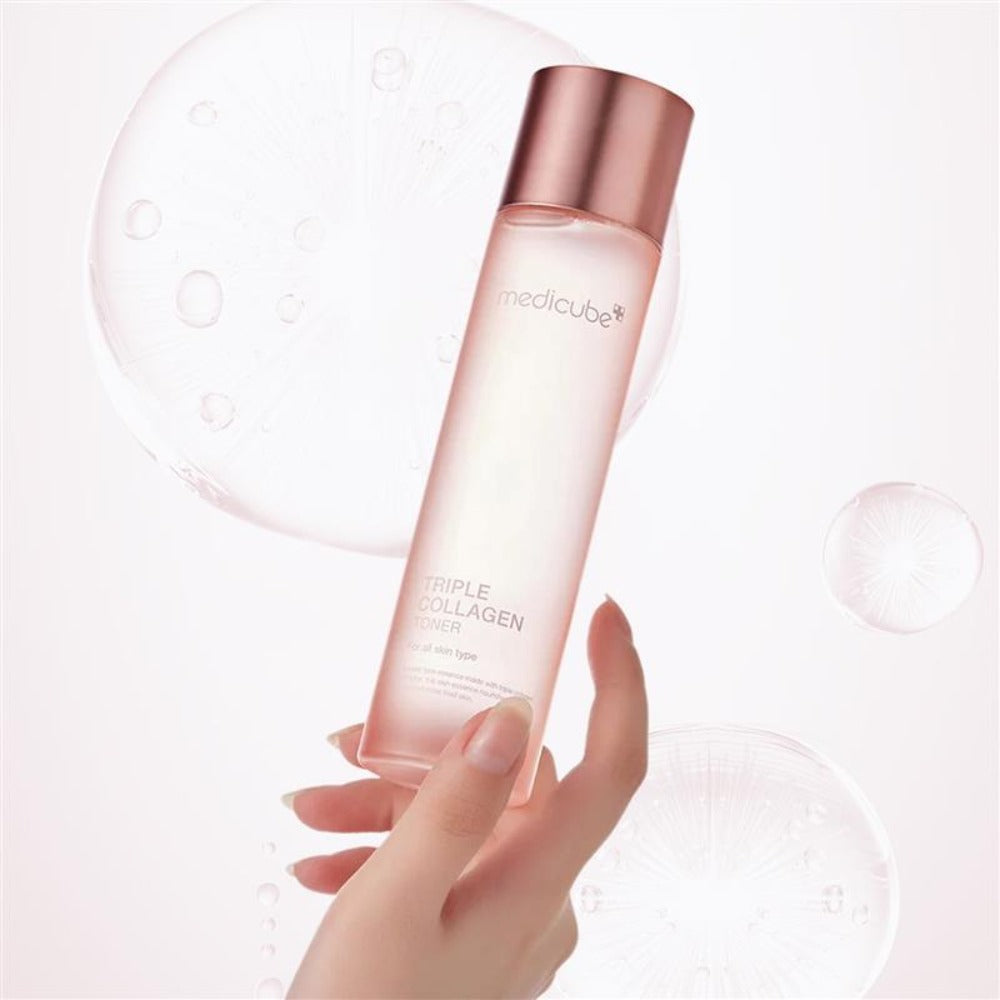 Medicube - Triple Collagen Toner - Hydrolyzed, Atelo, & Soluble Collagen for Deep Hydration & Plump Skin - Fast-Absorbing Formula for All-Day Suppleness, Korean Skincare (4.73 fl.oz.)