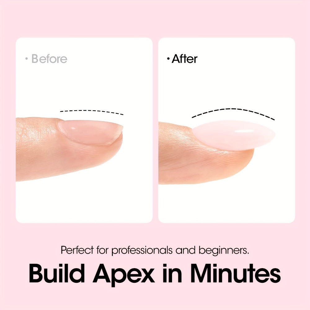 Gellen Builder for Nail Gel, 7-In-1 Clear Gel Builder for Nail Thickening 2pcs, LED for Nail Lamp Cured Hard Gel for Nail Strengthener Extension Gel Base Rhinestone for Nail Glue Gel Soak Off Gel Builder Base for Nail Art, 15Ml 0.51Fl Oz